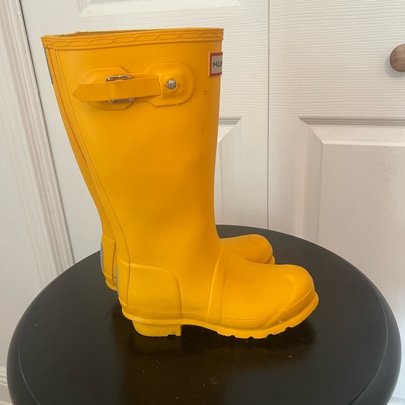 Hunter Kids Yellow Rain Boots - Waterproof with Reflective Detail - unisex - Picture 4 of 5